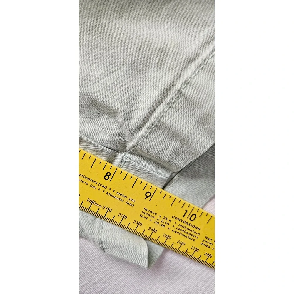 Faded Glory Womens Mint Green Chino Shorts Size 12 Stretch Cotton Casual Summer